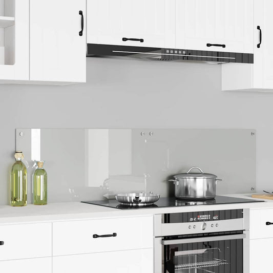 Kitchen Backsplash Transparent 80 x 40 x 0.8 cm Tempered Glass
