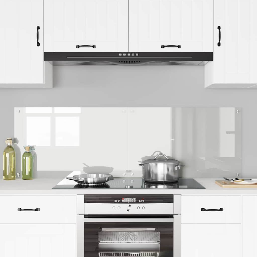 Kitchen Backsplash Transparent 80 x 50 x 0.8 cm Tempered Glass