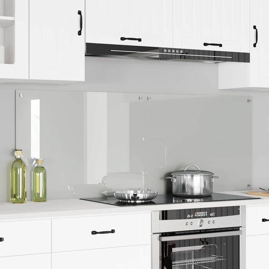 Kitchen Backsplash Transparent 80 x 60 x 0.8 cm Tempered Glass