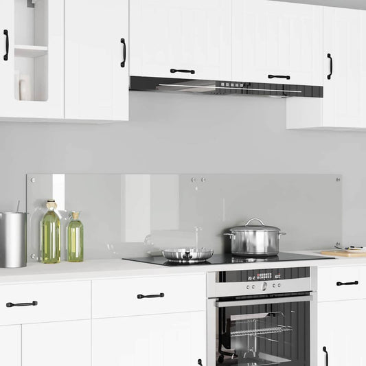 Kitchen Backsplash Transparent 90 x 40 x 0.8 cm Tempered Glass