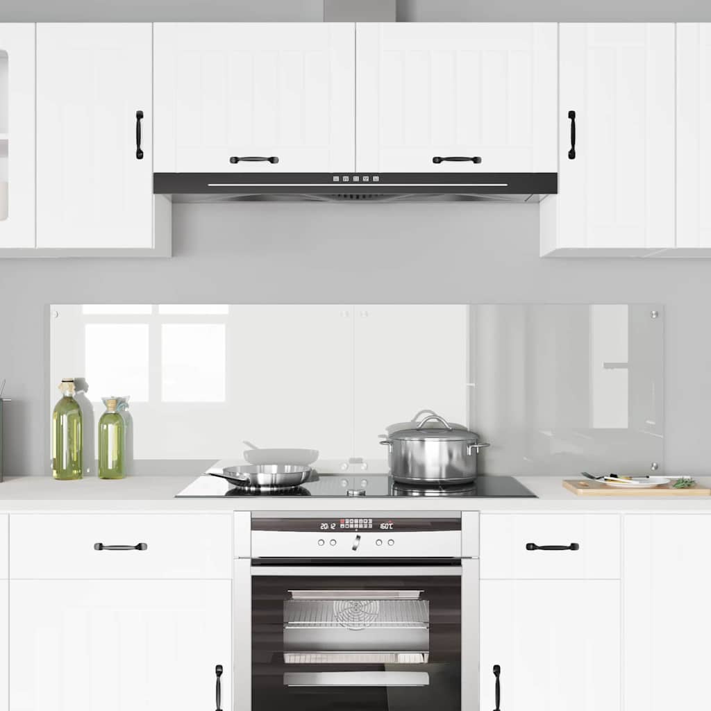 Kitchen Backsplash Transparent 90 x 50 x 0.8 cm Tempered Glass