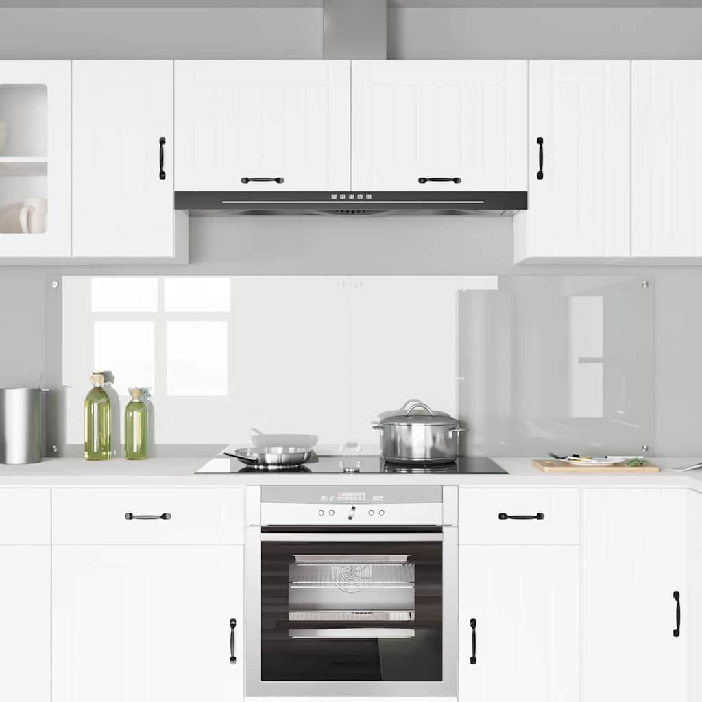 Kitchen Backsplash Transparent 100 x 60 x 0.8 cm Tempered Glass