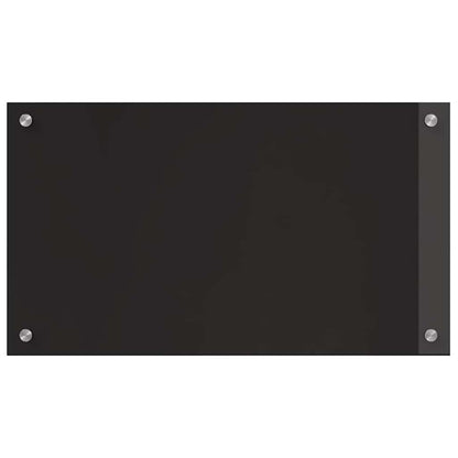 Kitchen Backsplash Black 70 x 40 x 0.8 cm Tempered Glass
