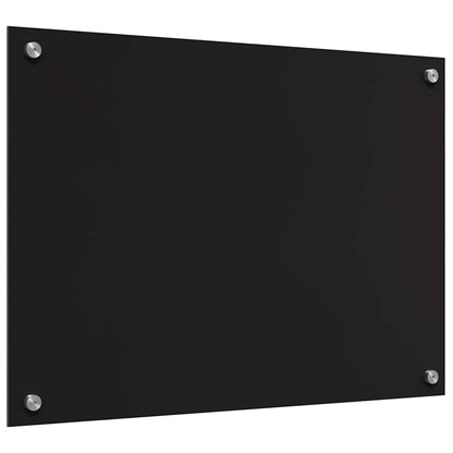 Kitchen Backsplash Black 70 x 50 x 0.8 cm Tempered Glass