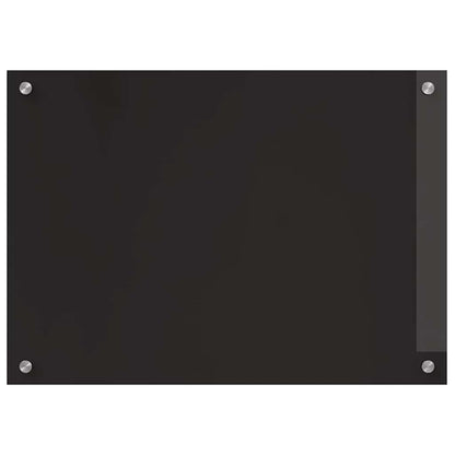 Kitchen Backsplash Black 70 x 50 x 0.8 cm Tempered Glass