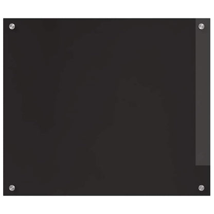 Kitchen Backsplash Black 70 x 60 x 0.8 cm Tempered Glass