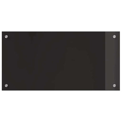 Kitchen Backsplash Black 80 x 40 x 0.8 cm Tempered Glass