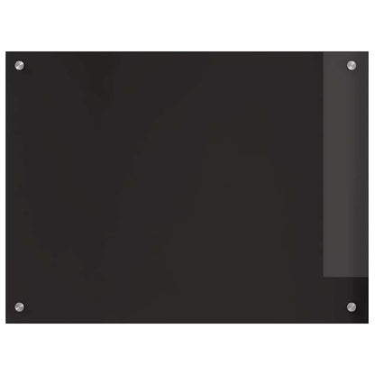 Kitchen Backsplash Black 80 x 60 x 0.8 cm Tempered Glass