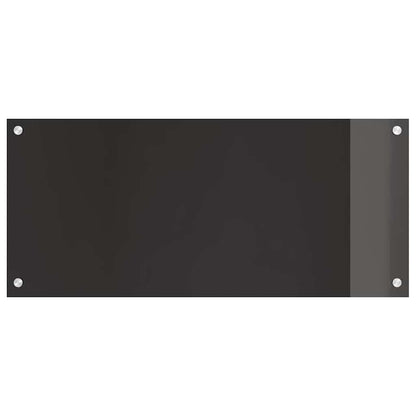 Kitchen Backsplash Black 90 x 40 x 0.8 cm Tempered Glass