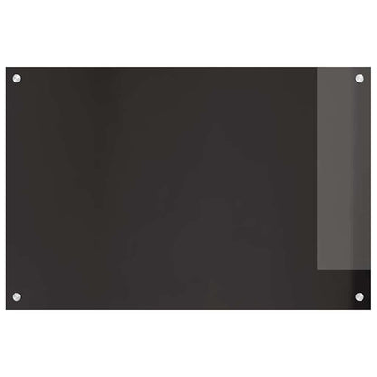 Kitchen Backsplash Black 90 x 60 x 0.8 cm Tempered Glass