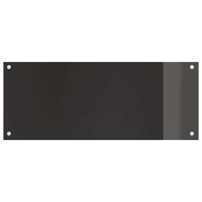 Kitchen Backsplash Black 100 x 40 x 0.8 cm Tempered Glass