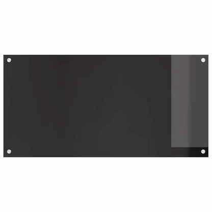 Kitchen Backsplash Black 100 x 50 x 0.8 cm Tempered Glass