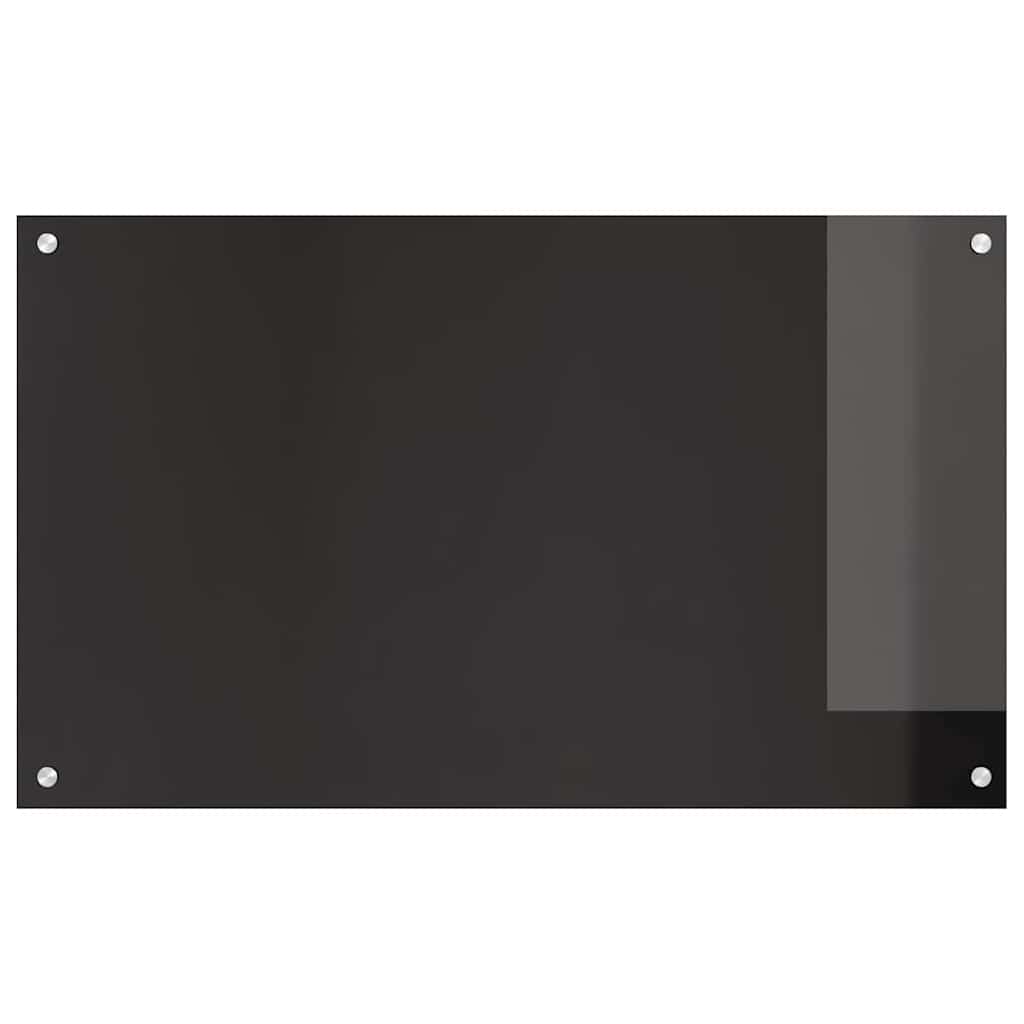 Kitchen Backsplash Black 100 x 60 x 0.8 cm Tempered Glass