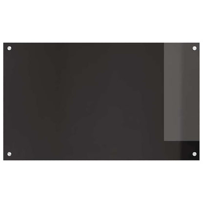 Kitchen Backsplash Black 100 x 60 x 0.8 cm Tempered Glass