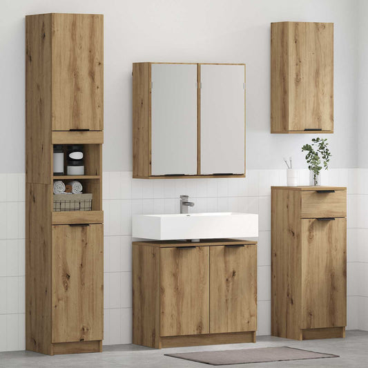 Bathroom Furniture Set 5 pcs Artisan Oak Engineered Wood
