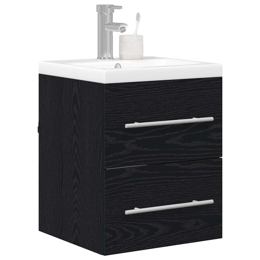 Bathroom Sink Cabinet with Drawer Black 42 x 39 x 52 cm