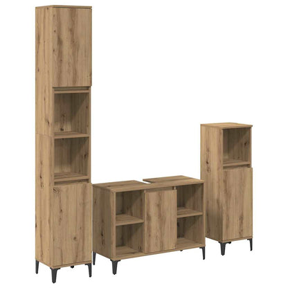 Bathroom Furniture Set 3 pcs Artisan Oak Engineered wood