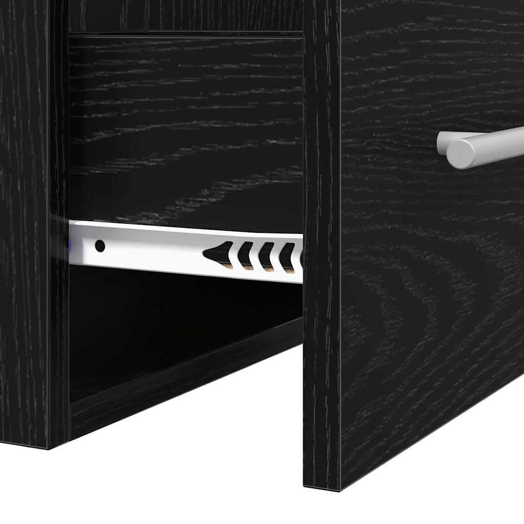 Bathroom Sink Cabinet with Drawer Black Oak 41 x 38.5 x 48 cm