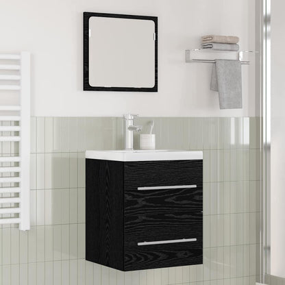Bathroom Sink Cabinet with Drawer Black Oak 41 x 38.5 x 48 cm