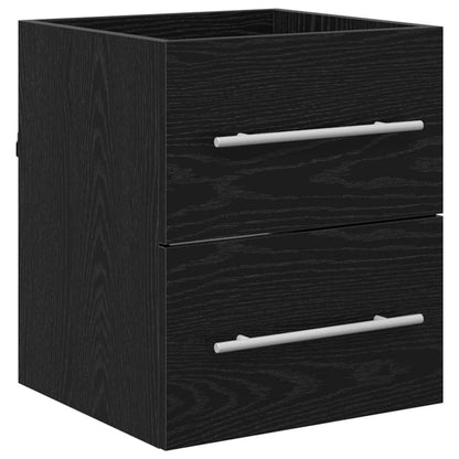 Bathroom Sink Cabinet with Drawer Black Oak 41 x 38.5 x 48 cm
