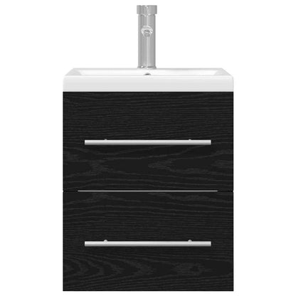 Bathroom Sink Cabinet with Drawer Black Oak 41 x 38.5 x 48 cm