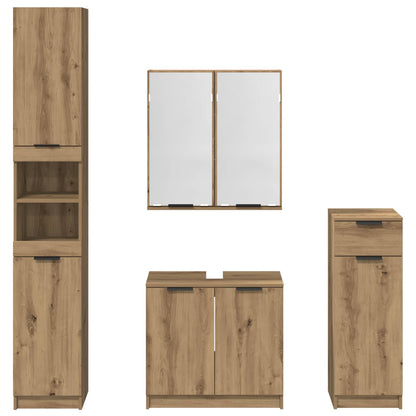 Bathroom Furniture Set 4 pcs Artisan Oak Engineered Wood