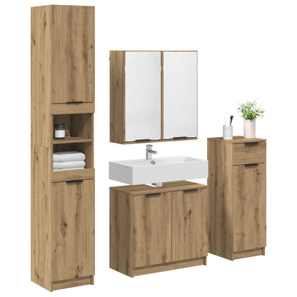 Bathroom Furniture Set 4 pcs Artisan Oak Engineered Wood