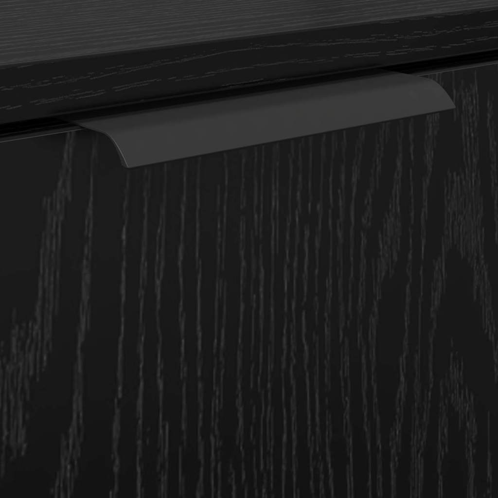 Bathroom Cabinet Set with Shelf 3 pcs Black Oak Engineered Wood