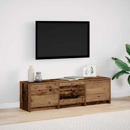 TV Cabinet with LEDs Old Wood 140 x 34 x 40 cm Engineered Wood