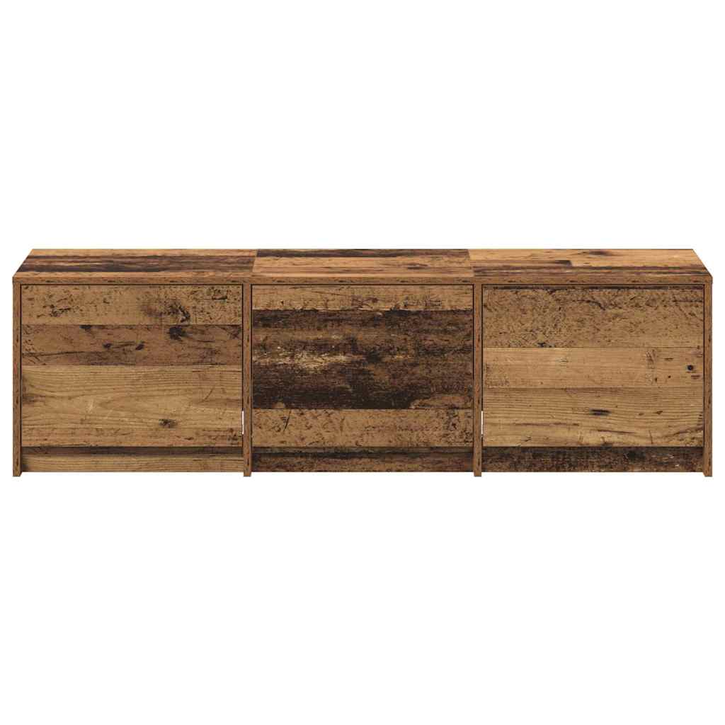 TV Cabinet with LEDs Old Wood 140 x 34 x 40 cm Engineered Wood