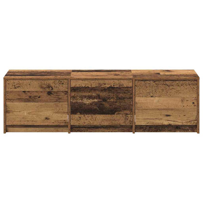 TV Cabinet with LEDs Old Wood 140 x 34 x 40 cm Engineered Wood