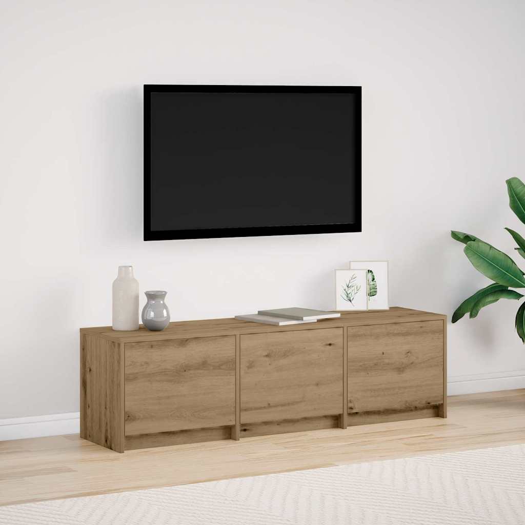TV Cabinet with LEDs with Drawer Artisian Oak 140 x 34 x 40 cm