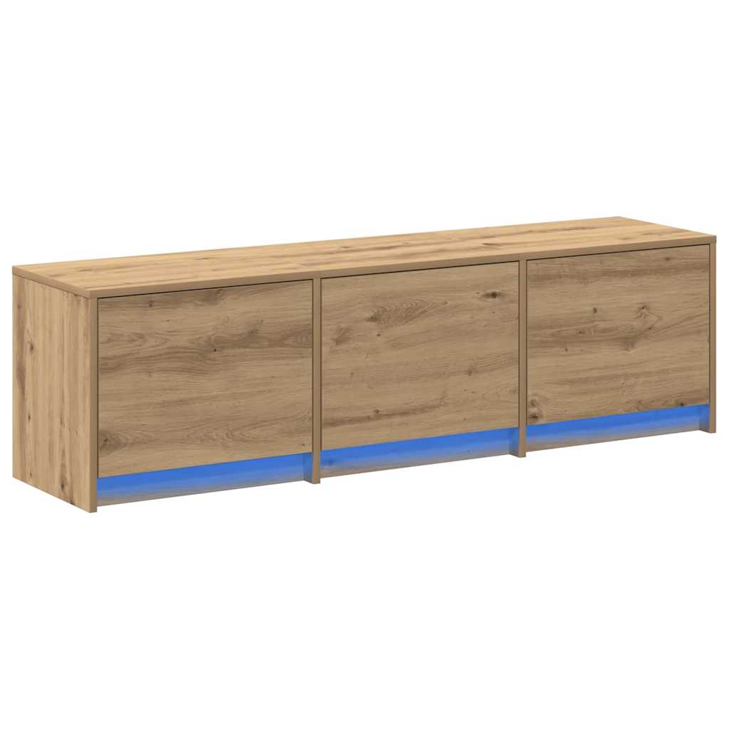 TV Cabinet with LEDs with Drawer Artisian Oak 140 x 34 x 40 cm
