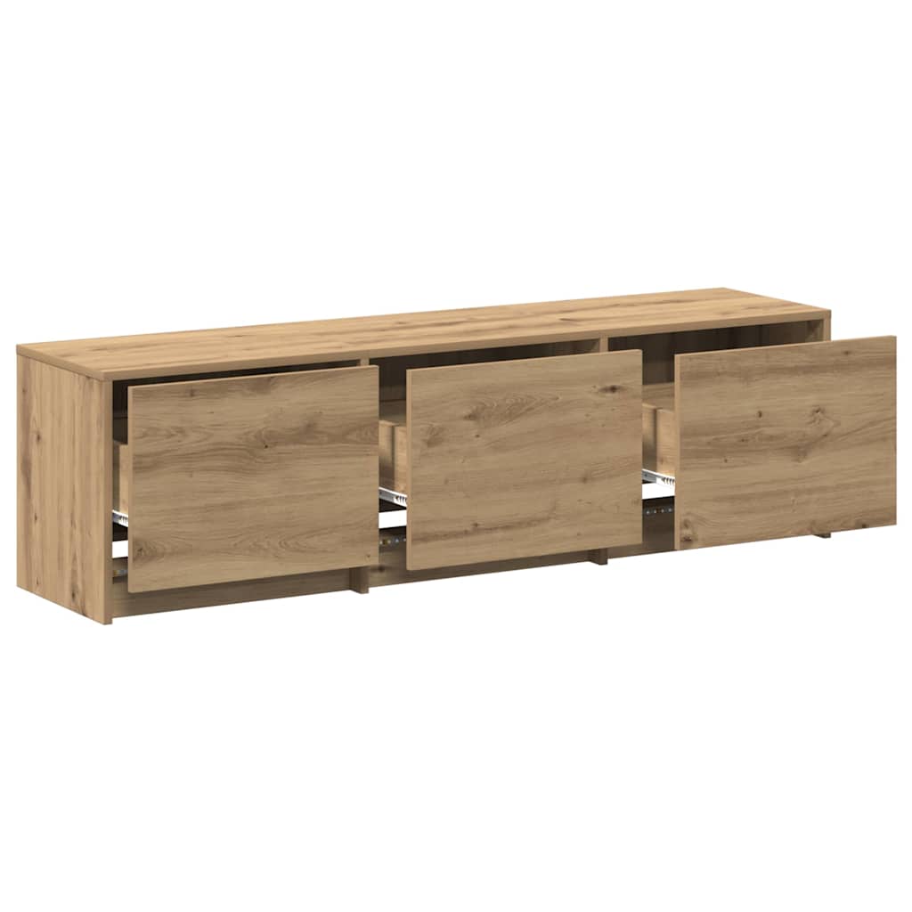 TV Cabinet with LEDs with Drawer Artisian Oak 140 x 34 x 40 cm