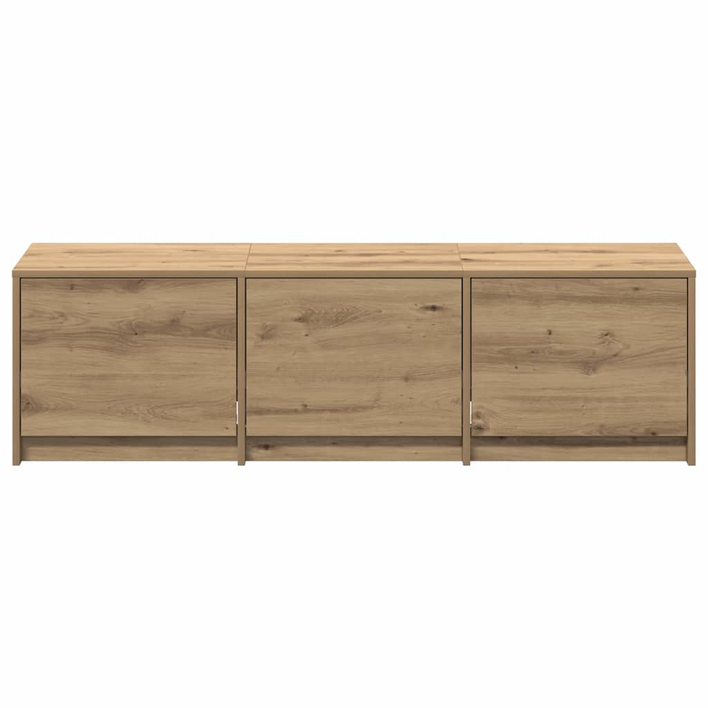 TV Cabinet with LEDs with Drawer Artisian Oak 140 x 34 x 40 cm