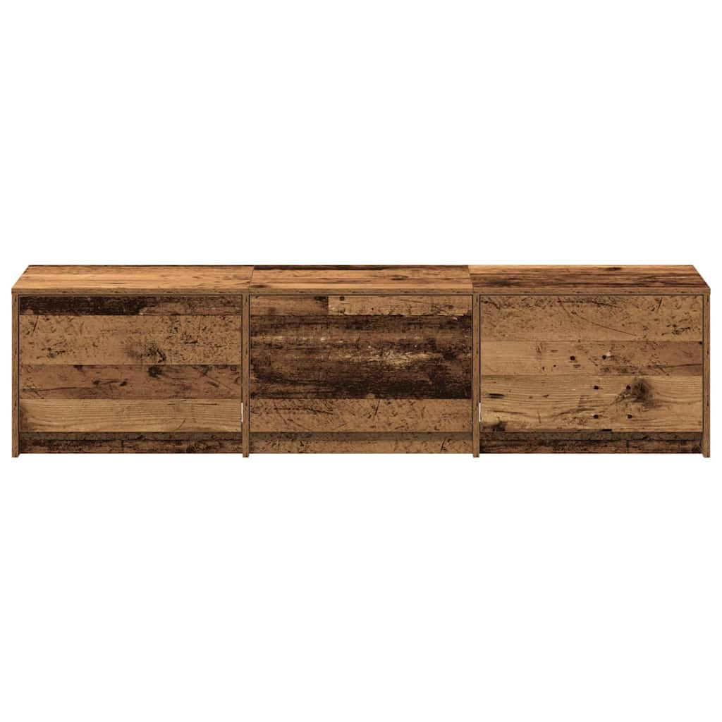 TV Cabinet with LEDs Old Wood 162 x 34 x 40 cm Engineered Wood