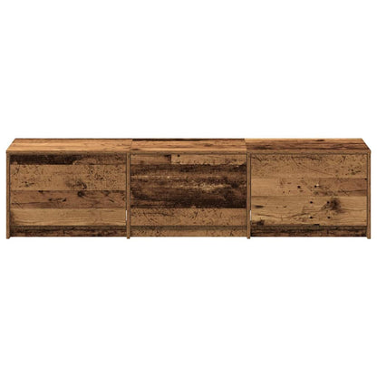 TV Cabinet with LEDs Old Wood 162 x 34 x 40 cm Engineered Wood