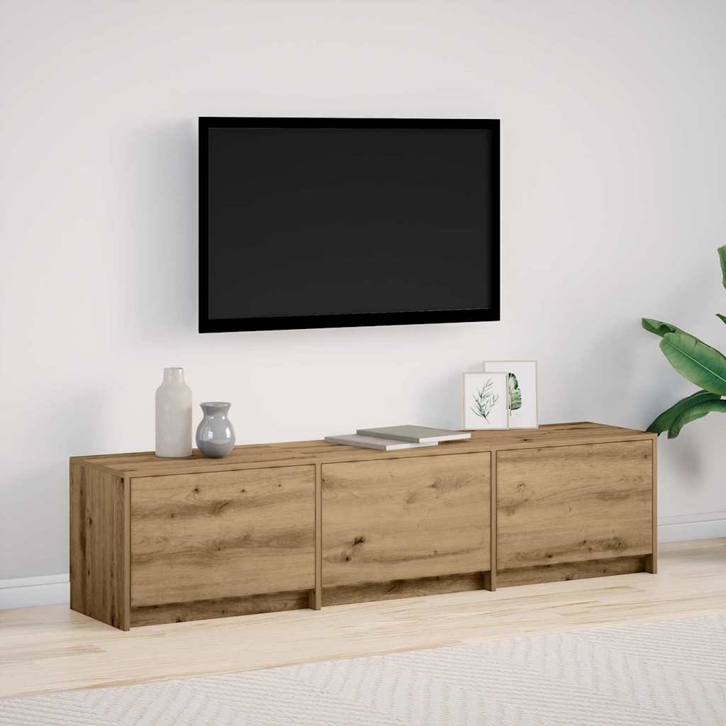 TV Cabinet with LEDs with Drawer Artisian Oak 162 x 34 x 40 cm