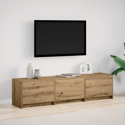 TV Cabinet with LEDs with Drawer Artisian Oak 162 x 34 x 40 cm