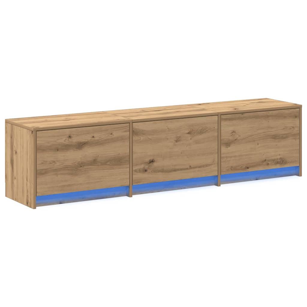 TV Cabinet with LEDs with Drawer Artisian Oak 162 x 34 x 40 cm