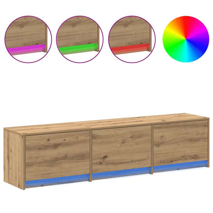 TV Cabinet with LEDs with Drawer Artisian Oak 162 x 34 x 40 cm