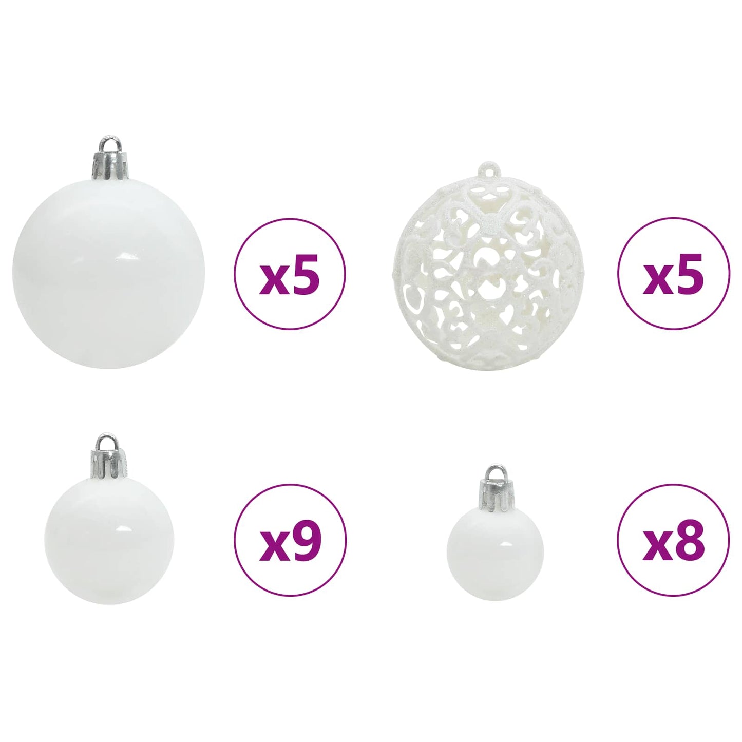 Artificial Hinged Christmas Tree White 120 cm PVC and Steel