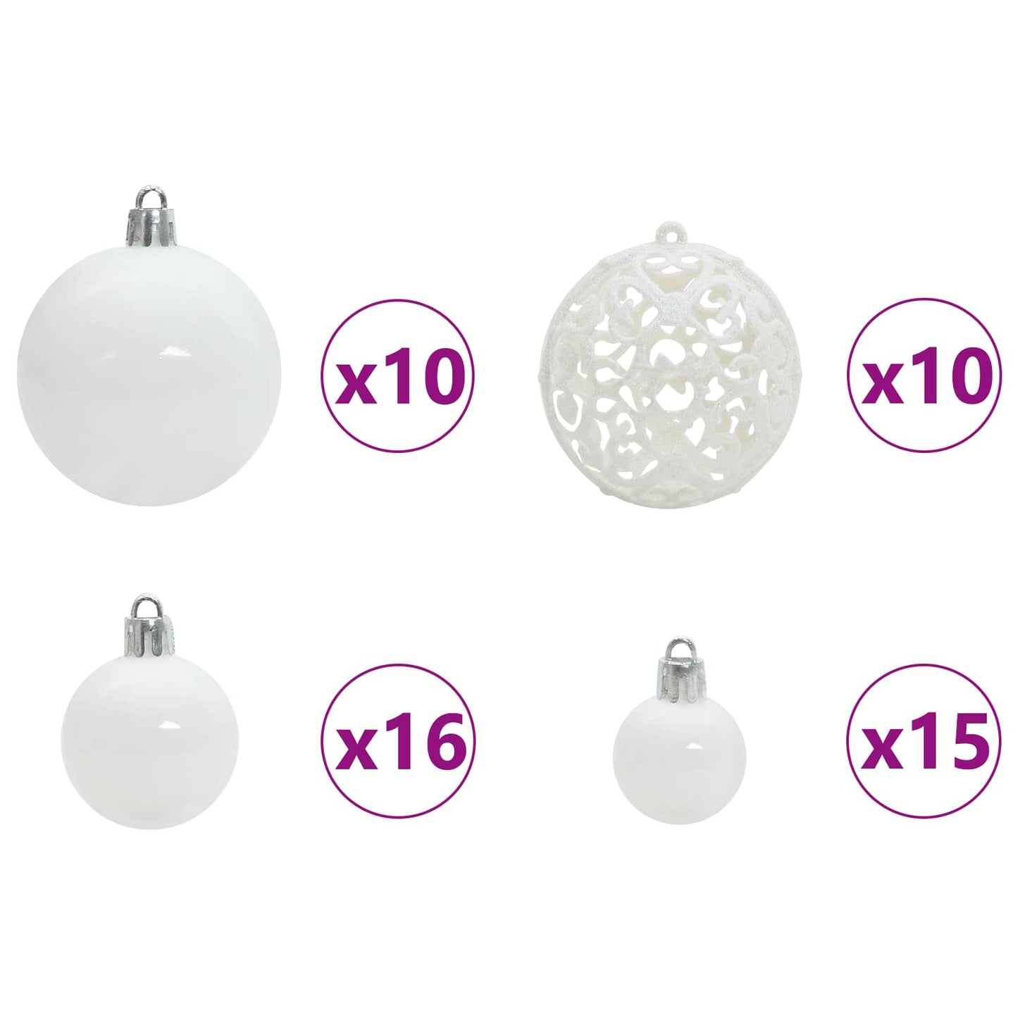 Artificial Hinged Christmas Tree White 240 cm PVC and Steel