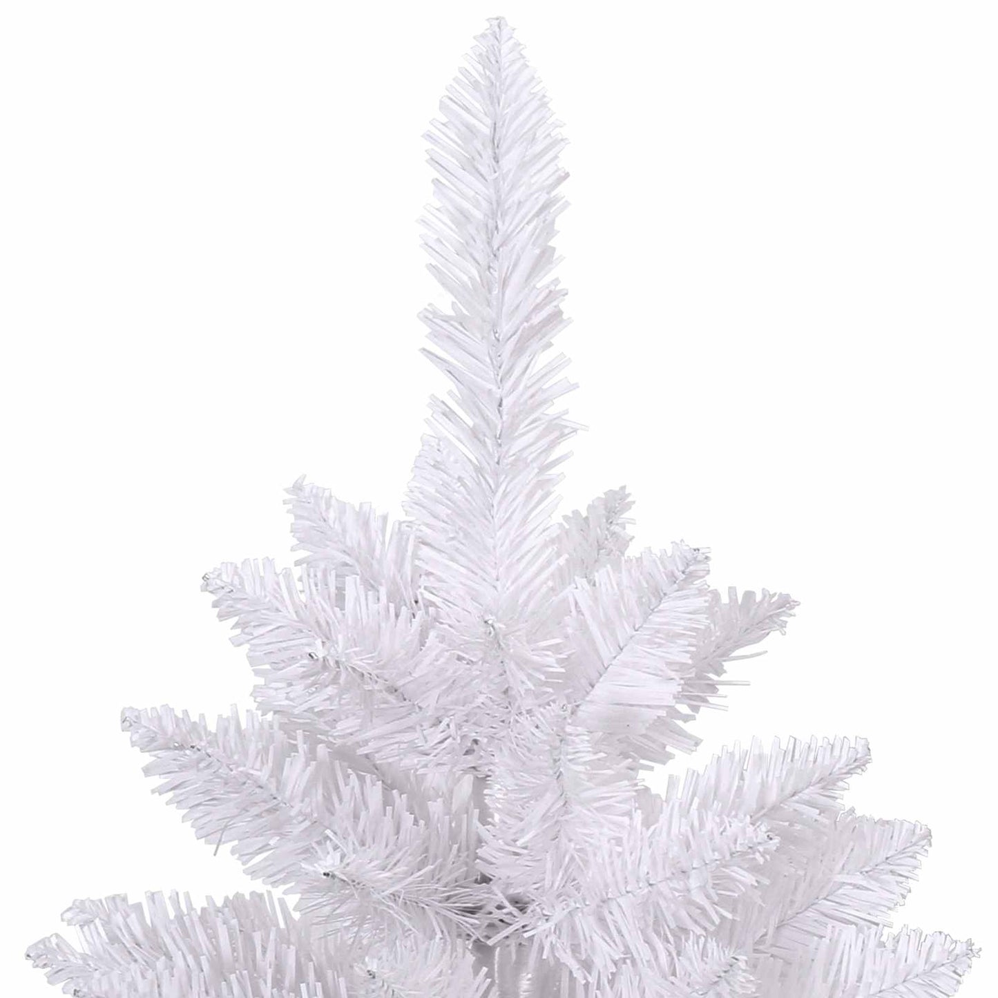 Artificial Hinged Christmas Tree White 240 cm PVC and Steel