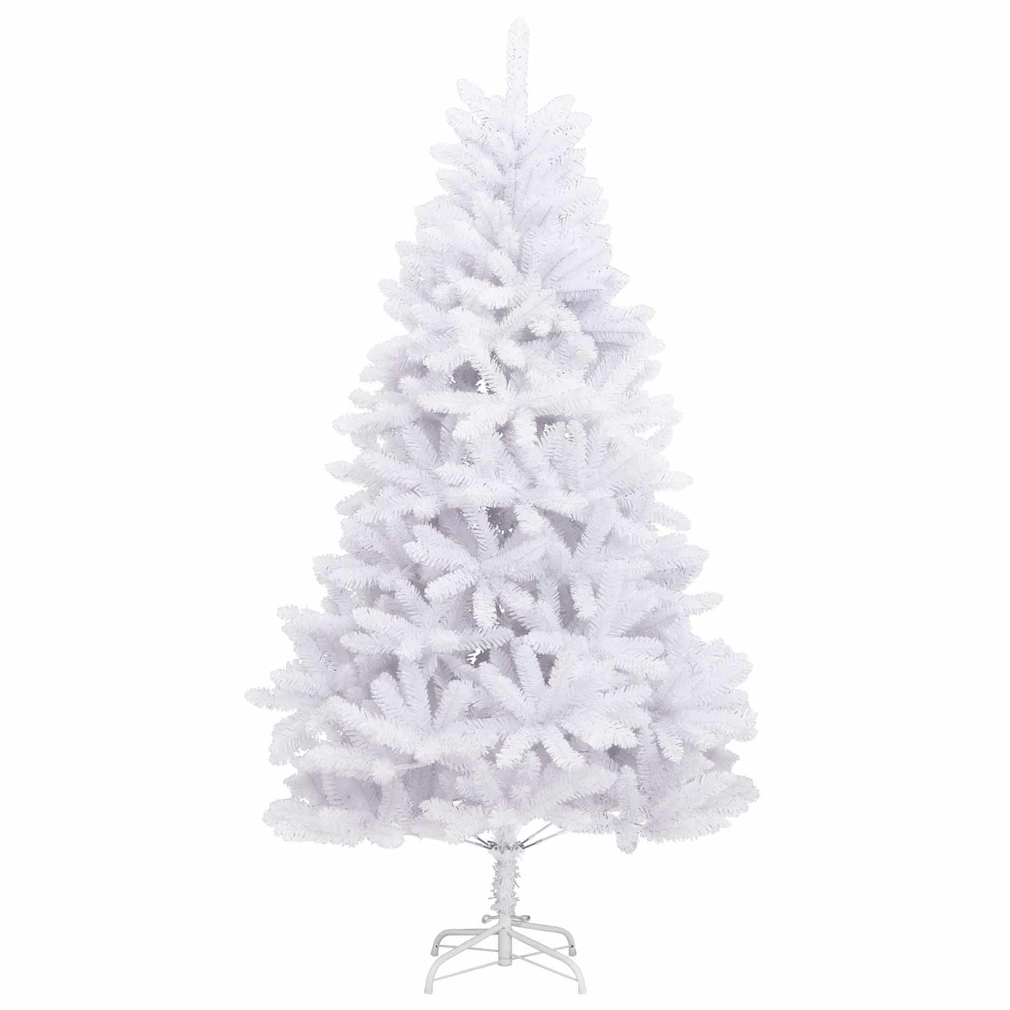 Artificial Hinged Christmas Tree White 240 cm PVC and Steel