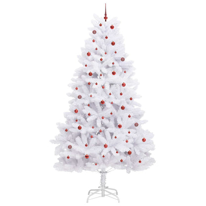 Artificial Hinged Christmas Tree White 300 cm PVC and Steel