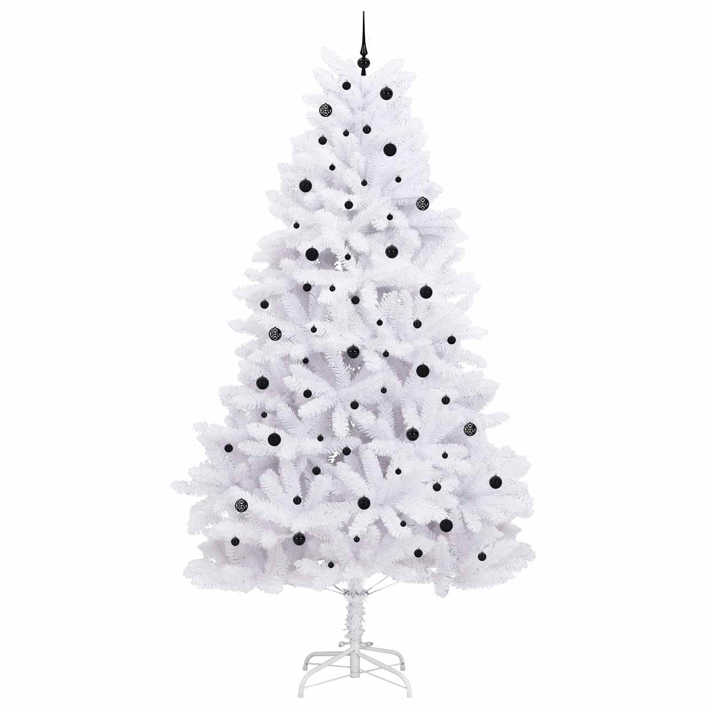 Artificial Hinged Christmas Tree White 300 cm PVC and Steel