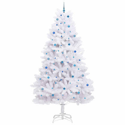Artificial Hinged Christmas Tree White 300 cm PVC and Steel