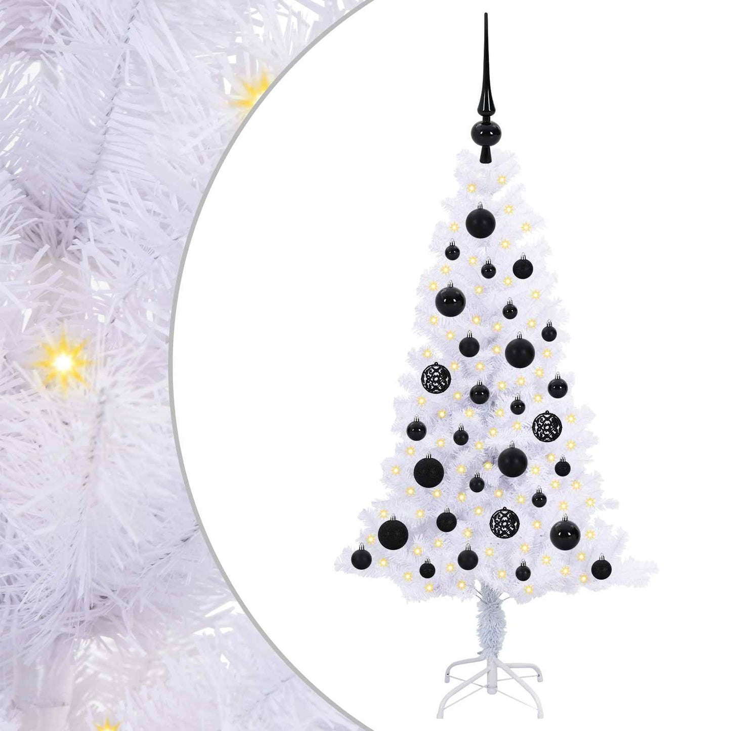 Artificial Christmas Tree with Stand White 120 cm PVC and Steel