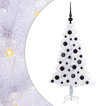 Artificial Christmas Tree with Stand White 120 cm PVC and Steel